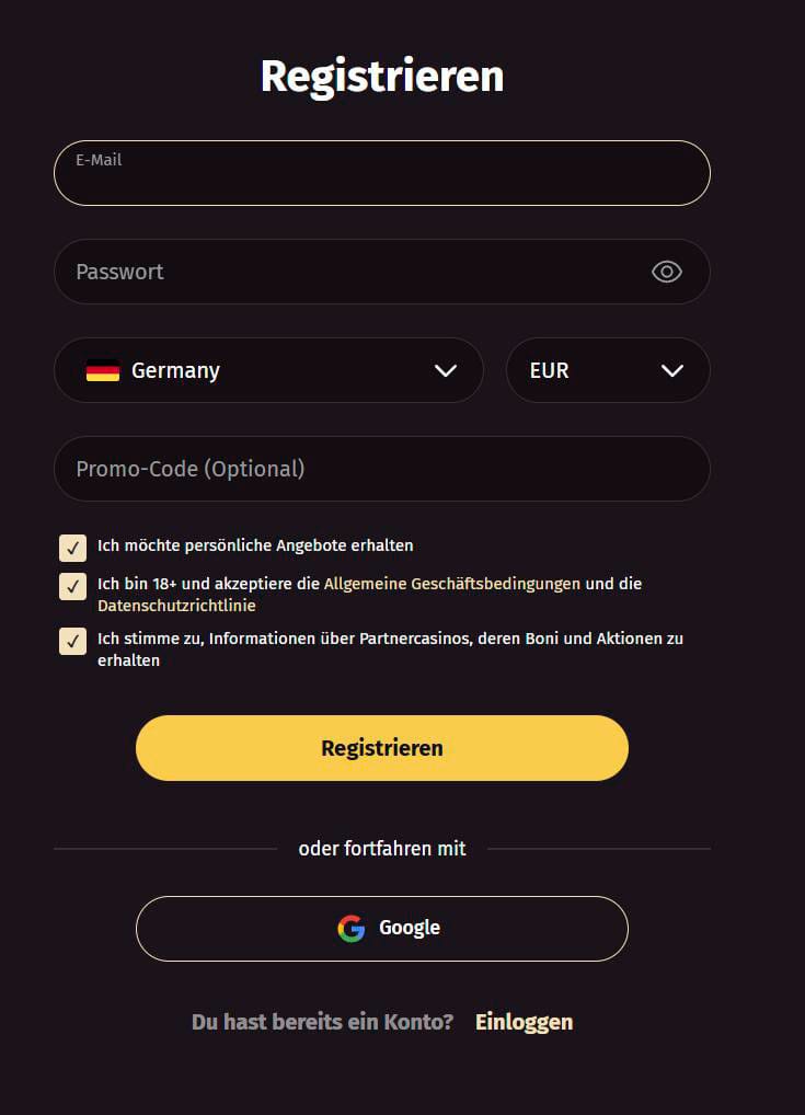 registrieren wanted win casino